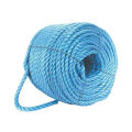 Blue Polypropylene Split Film 3 Strands Twisted Rope from China factory